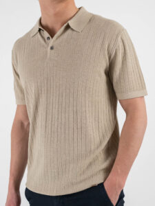 GIANNI LUPO Polo in maglia lavorata a mezza manica GL35209 Beige (3)