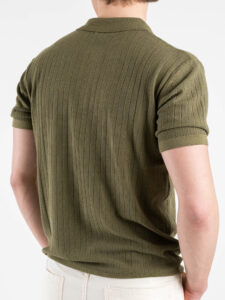 GIANNI LUPO Polo in maglia lavorata a mezza manica GL35209 Military (1)