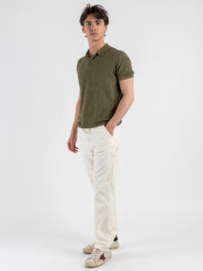 GIANNI LUPO Polo in maglia lavorata a mezza manica GL35209 Military (2)