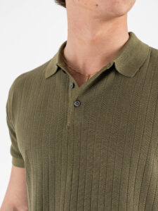 GIANNI LUPO Polo in maglia lavorata a mezza manica GL35209 Military (4)