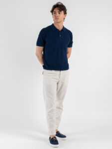 GIANNI LUPO Polo in maglia lavorata a mezza manica GL35209 Navy (2)