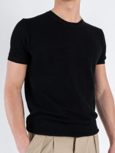 GIANNI LUPO T-shirt in maglia GL35208 Black (3)