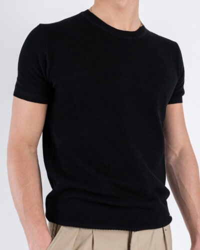GIANNI LUPO T shirt in maglia GL35208 Black 3 Nuovi Arrivi
