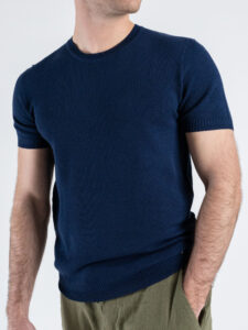 GIANNI LUPO T-shirt in maglia GL35208 Navy (3)