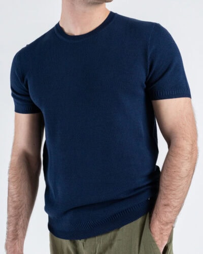 GIANNI LUPO T shirt in maglia GL35208 Navy 3 Nuovi Arrivi