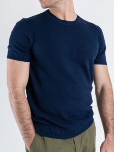 GIANNI LUPO T-shirt in maglia GL35208 Navy (4)