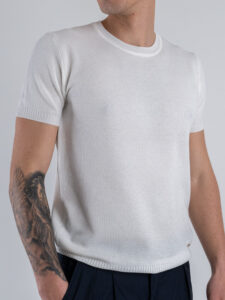 GIANNI LUPO T-shirt in maglia GL35208 White (3)
