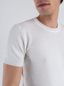 GIANNI LUPO T-shirt in maglia GL35208 White (4)