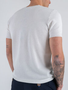 GIANNI LUPO T-shirt in maglia GL35208 White (5)