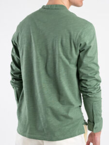 GIANNI LUPO T-shirt serafino manica lunga GL1055F Green (1)