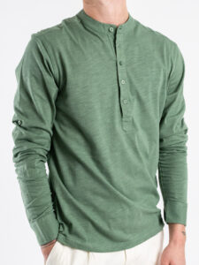 GIANNI LUPO T-shirt serafino manica lunga GL1055F Green (5)