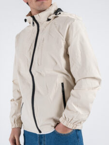 Giubbino con cappuccio in tessuto tecnico YC3001 Beige (3)