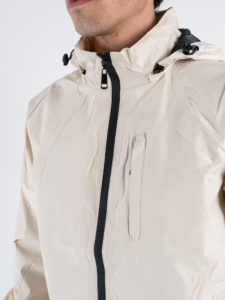 Giubbino con cappuccio in tessuto tecnico YC3001 Beige (5)