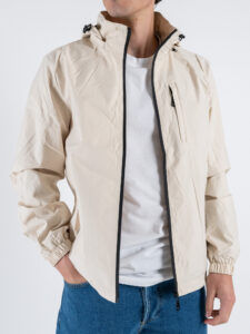 Giubbino con cappuccio in tessuto tecnico YC3001 Beige (6)