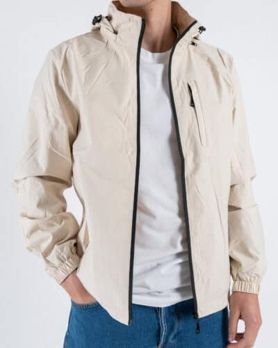 Giubbino con cappuccio in tessuto tecnico YC3001 Beige 6 Nuovi Arrivi
