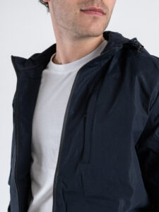 Giubbino con cappuccio in tessuto tecnico YC3001 Blu (4)