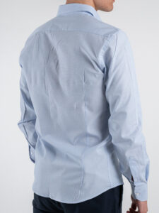 IMPERIAL Camicia in cotone microlavorata con colletto C866430002 Cielo (2)