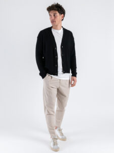 IMPERIAL Cardigan cropped leggero M553U388 Nero (2)