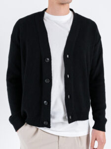 IMPERIAL Cardigan cropped leggero M553U388 Nero (3)