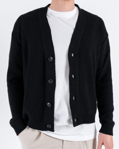 IMPERIAL Cardigan cropped leggero M553U388 Nero 3 Nuovi Arrivi