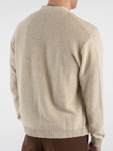 IMPERIAL Cardigan cropped leggero M553U388 Sabbia (2)