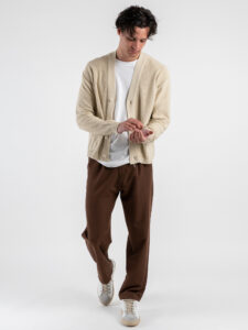 IMPERIAL Cardigan cropped leggero M553U388 Sabbia (3)
