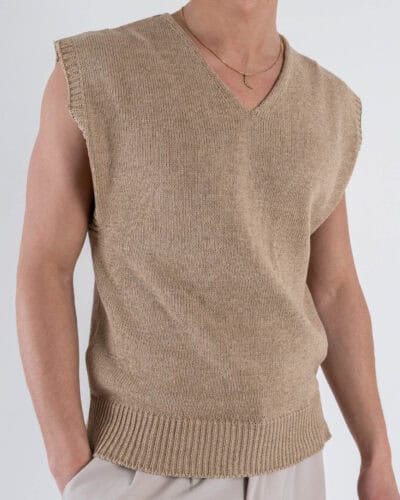 IMPERIAL Gilet in maglia con scollo a V M81411988 Beige 3 Nuovi Arrivi
