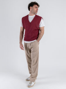 IMPERIAL Gilet in maglia con scollo a V M81411988 Indian red (2)