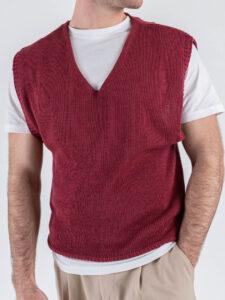 IMPERIAL Gilet in maglia con scollo a V M81411988 Indian red (3)