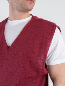 IMPERIAL Gilet in maglia con scollo a V M81411988 Indian red (4)