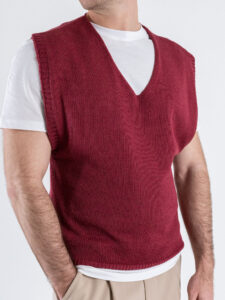 IMPERIAL Gilet in maglia con scollo a V M81411988 Indian red (5)