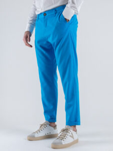 IMPERIAL Pantalone chinos da abito PWB0JEJ Turchese (2)