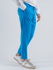 IMPERIAL Pantalone chinos da abito PWB0JEJ Turchese (3)