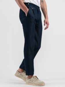 IMPERIAL Pantalone chinos da abito con pences P6405650AZ Denim (3)