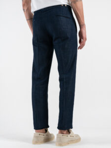 IMPERIAL Pantalone chinos da abito con pences P6405650AZ Denim (5)