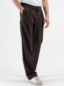 IMPERIAL Pantalone da abito baggy PD3MJBQ Moro (3)