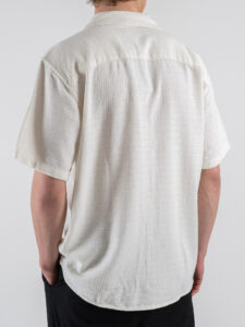 ONLY&SONS Camicia a mezza manica in misto lino LATHAM 22032116 Cloud Dancer (1)