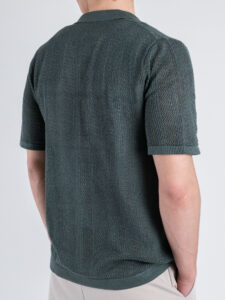 ONLY&SONS Camicia a mezza manica traforata DIEGO 22028576 Balsam Green (1)