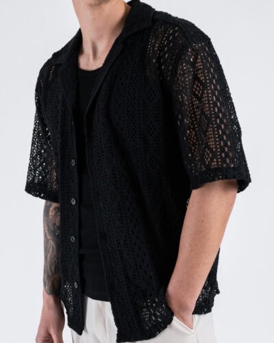 ONLYSONS Camicia a mezza manica traforata NOVAK 22032731 Black 4 Nuovi Arrivi