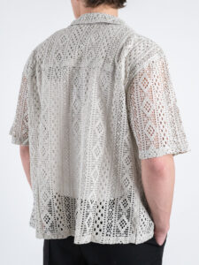 ONLY&SONS Camicia a mezza manica traforata NOVAK 22032731 Moonstruck (1)
