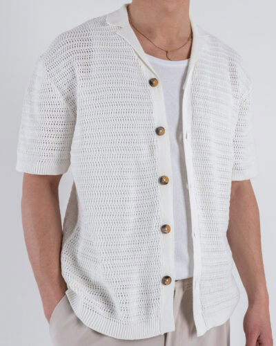 ONLYSONS Camicia a mezza manica traforata THIAGO 22028576 Cloud Dancer 5 Nuovi Arrivi