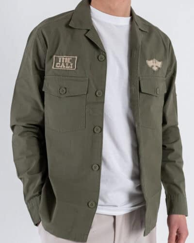 ONLYSONS Camicia sportiva con patch militari FLY 22032600 Dustry Olive 4 Nuovi Arrivi