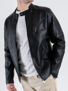 ONLY&SONS Giubbino in ecopelle con zip HOLGER 22031603 Black (3)