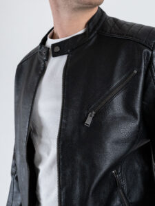 ONLY&SONS Giubbino in ecopelle con zip HOLGER 22031603 Black (4)
