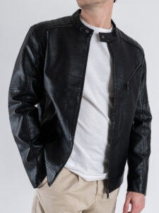 ONLY&SONS Giubbino in ecopelle con zip HOLGER 22031603 Black (5)