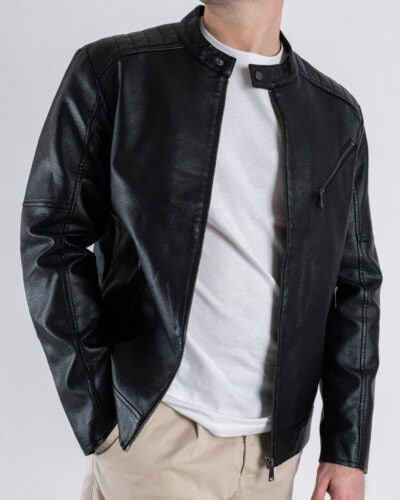 ONLYSONS Giubbino in ecopelle con zip HOLGER 22031603 Black 5 Nuovi Arrivi