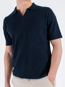 ONLY&SONS Polo mezza manica collo a V GEORGE 22031851 Dark Sapphire (1)