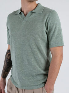 ONLY&SONS Polo mezza manica collo a V GEORGE 22031851 Icberg Green (5)