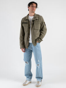 ONLY&SONS Sahariana con patch militari e su manica sinistra 22034302 GEO Olive Night (2)