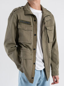 ONLY&SONS Sahariana con patch militari e su manica sinistra 22034302 GEO Olive Night (5)